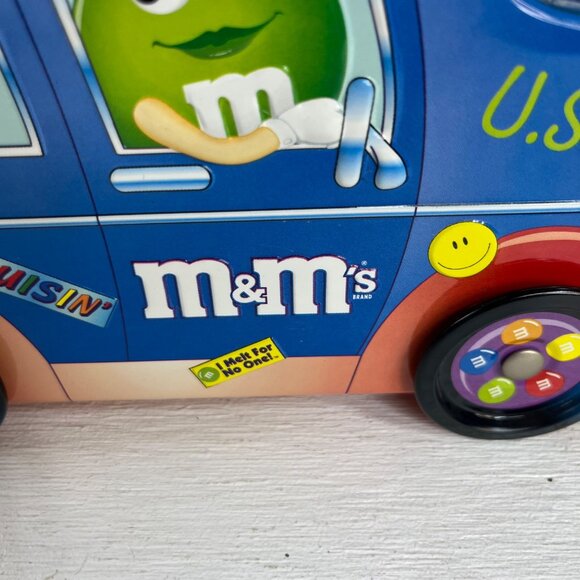 M&Ms Tin Lunchbox Bus Shaped Blue Collectiblen 2020 - Picture 12 of 14